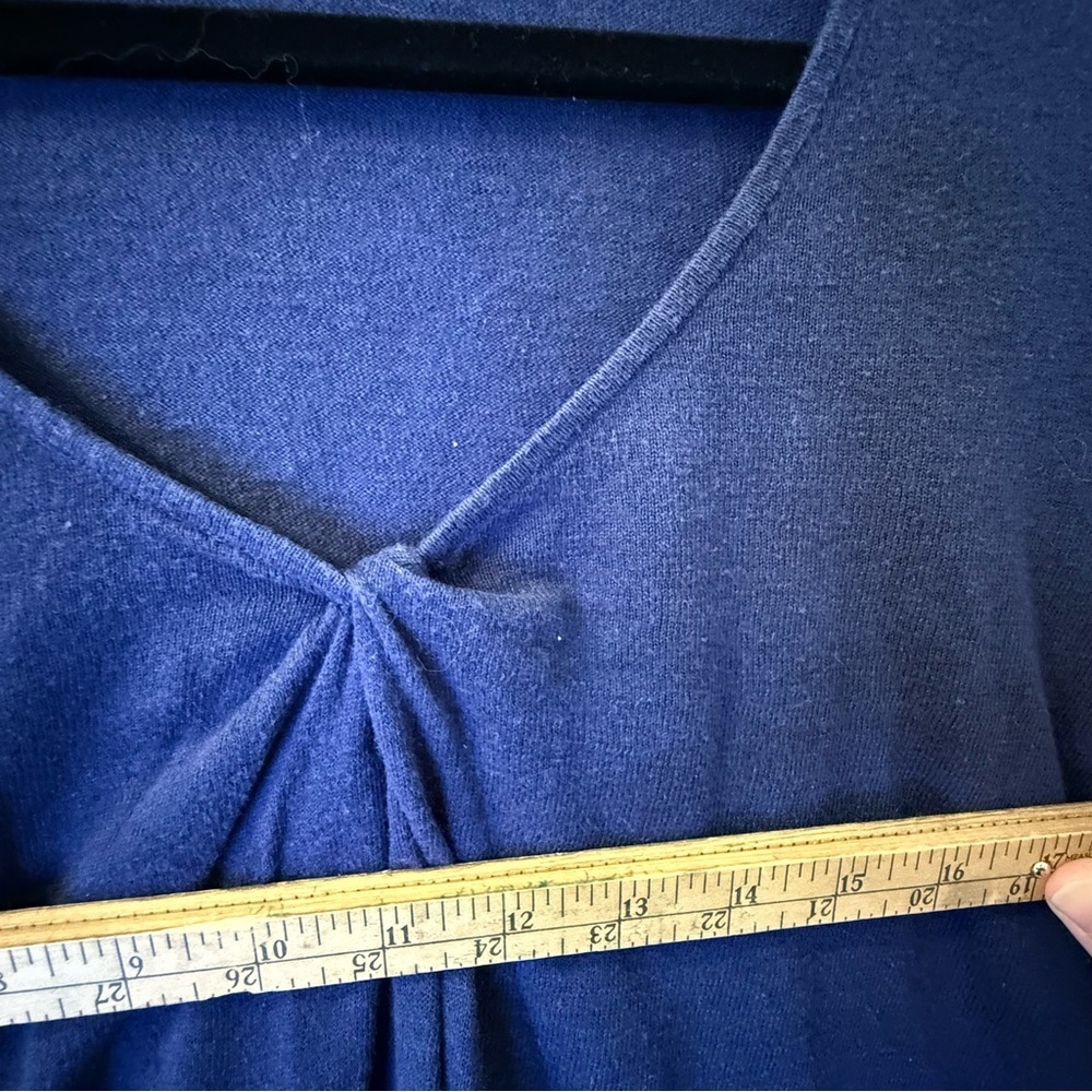 Boden Blue Tie Front Relaxed Linen Blend Sweater - Picture 10 of 10